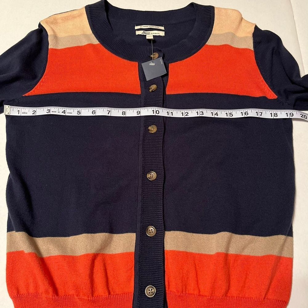 G.H. Bass & Co. colorblock striped cardigan Womens Size Medium NEW‎ - Picture 9 of 12